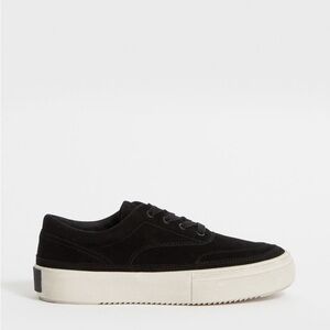 All Saints Mercia Low Trainers in Black Suede Minimal Design Size 38